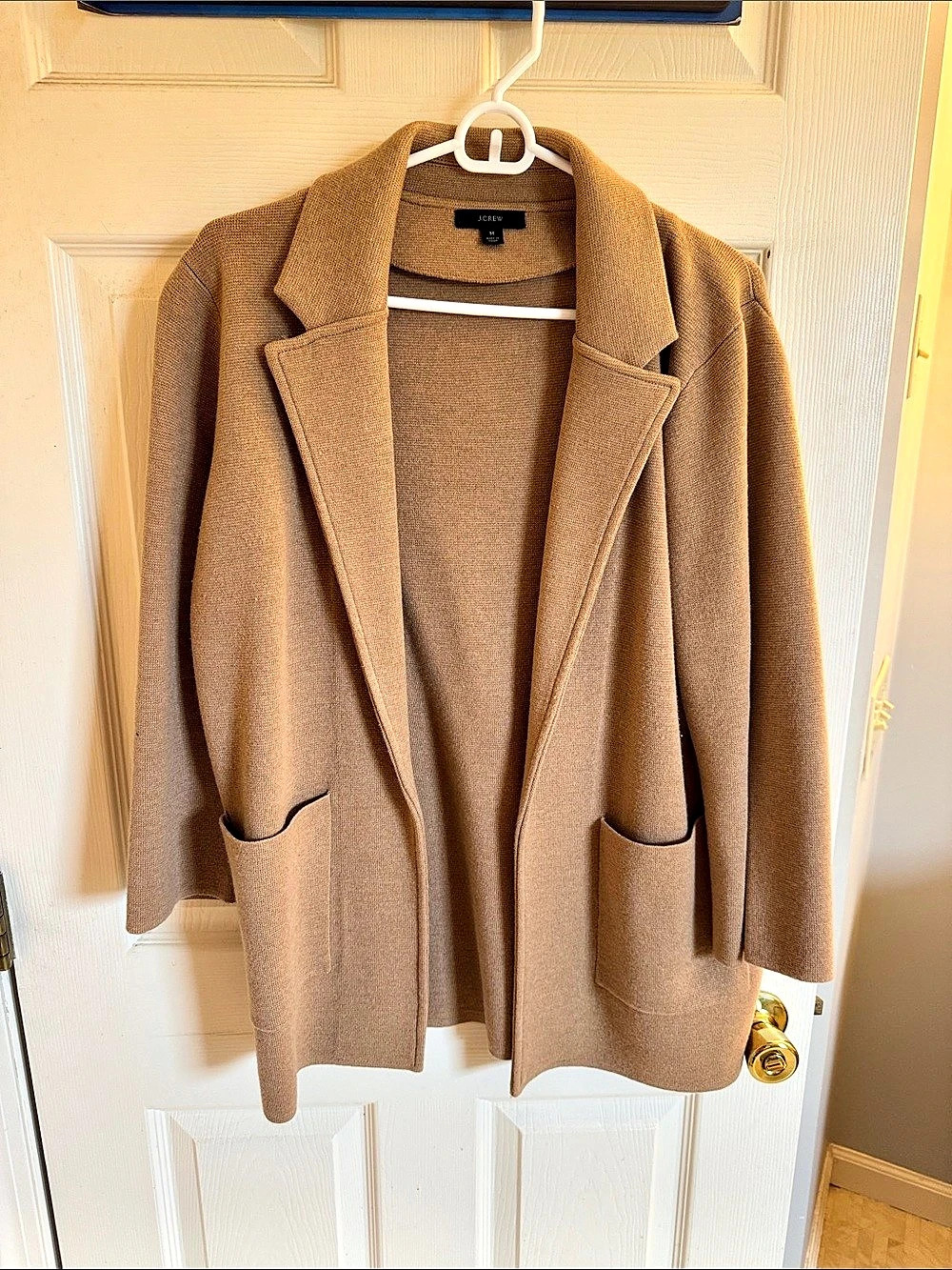 J.Crew Sophie Open-Front Sweater-Blazer Brown Medium